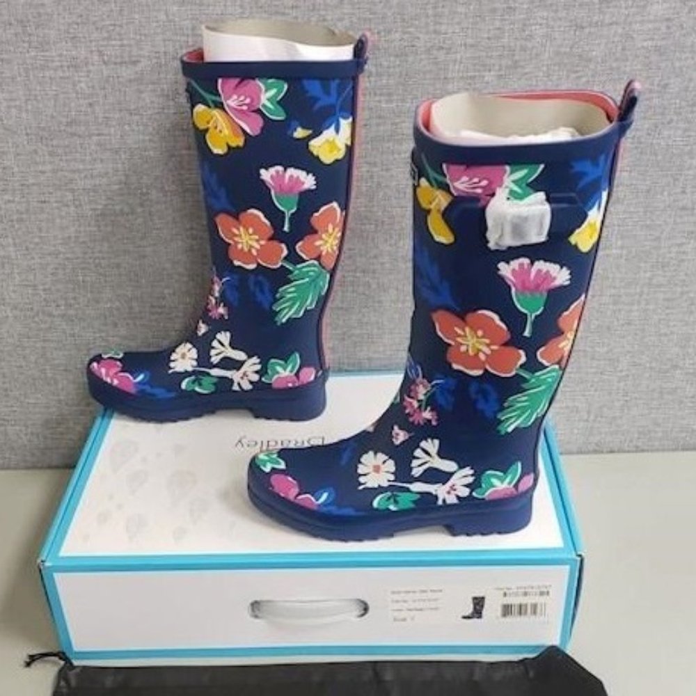 Vera Bradley new Santiago Floral rain boots - 7 - Picture 2 of 8